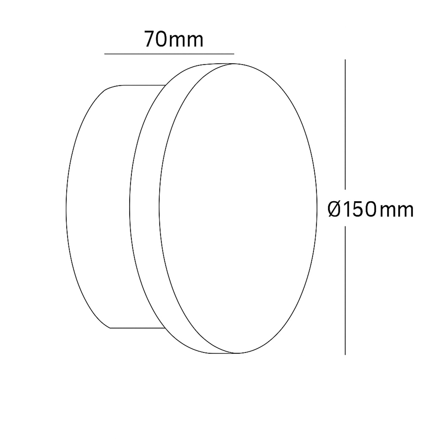 Eon Halo Indoor Wall Light in White_Dimension