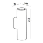 Eon Plaster Up/Down Wall Light in White_Dimension