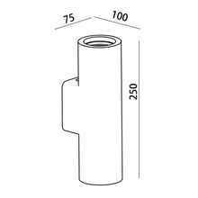 Eon Plaster Up/Down Wall Light in White_Dimension