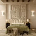 Eon Plaster Curved Indoor Wall Light in Matt White at ORE Lighting, Australia