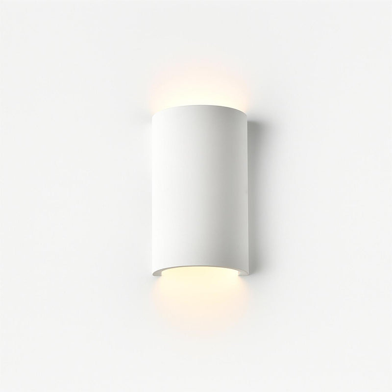 Eon Plaster Curved Indoor Wall Light in Matt White