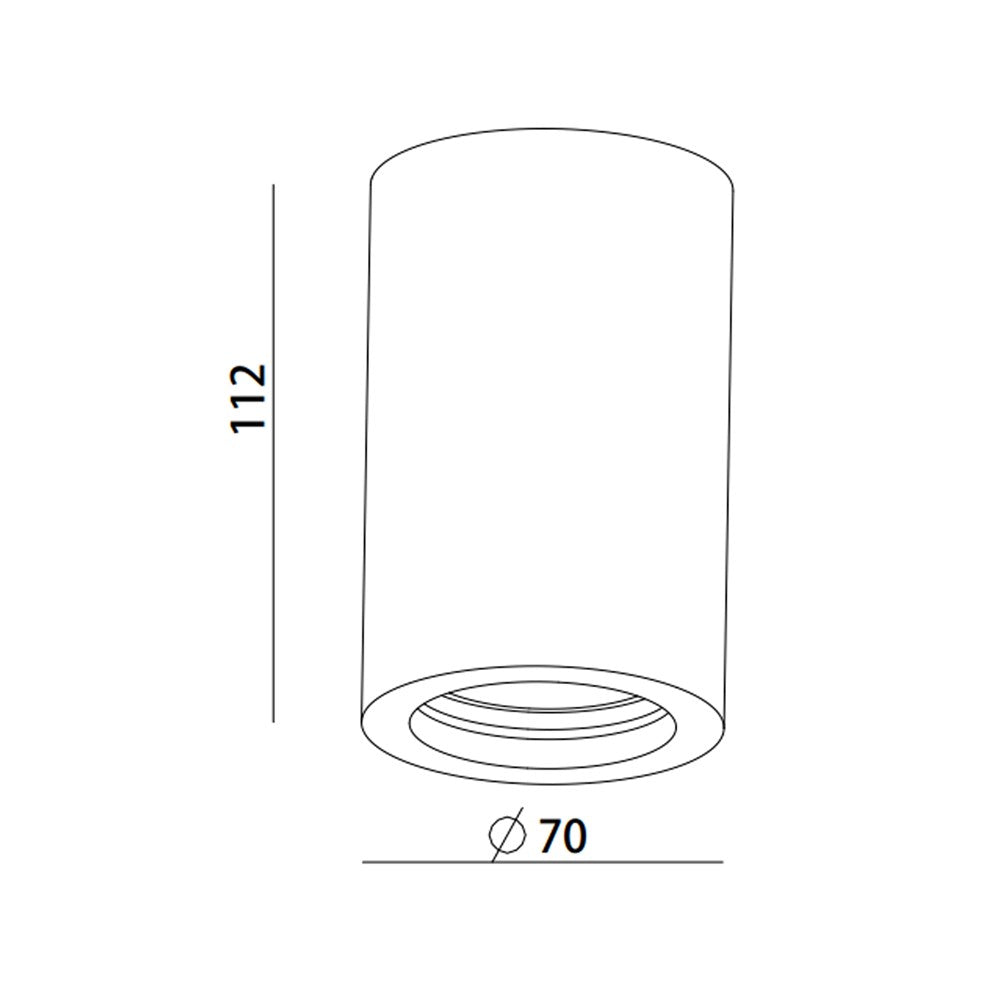Eon Plaster Surface Mounted Downlight Small in Matt White