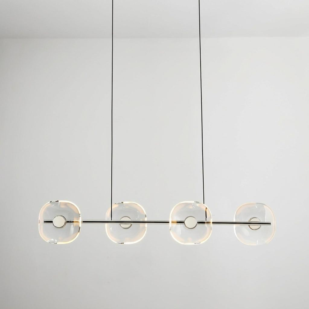 Evorra Clear Glass Linear Pendant Light 1355mm