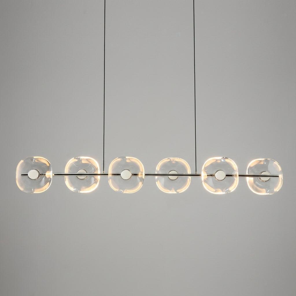 Evorra Clear Glass Linear Pendant Light 1800mm