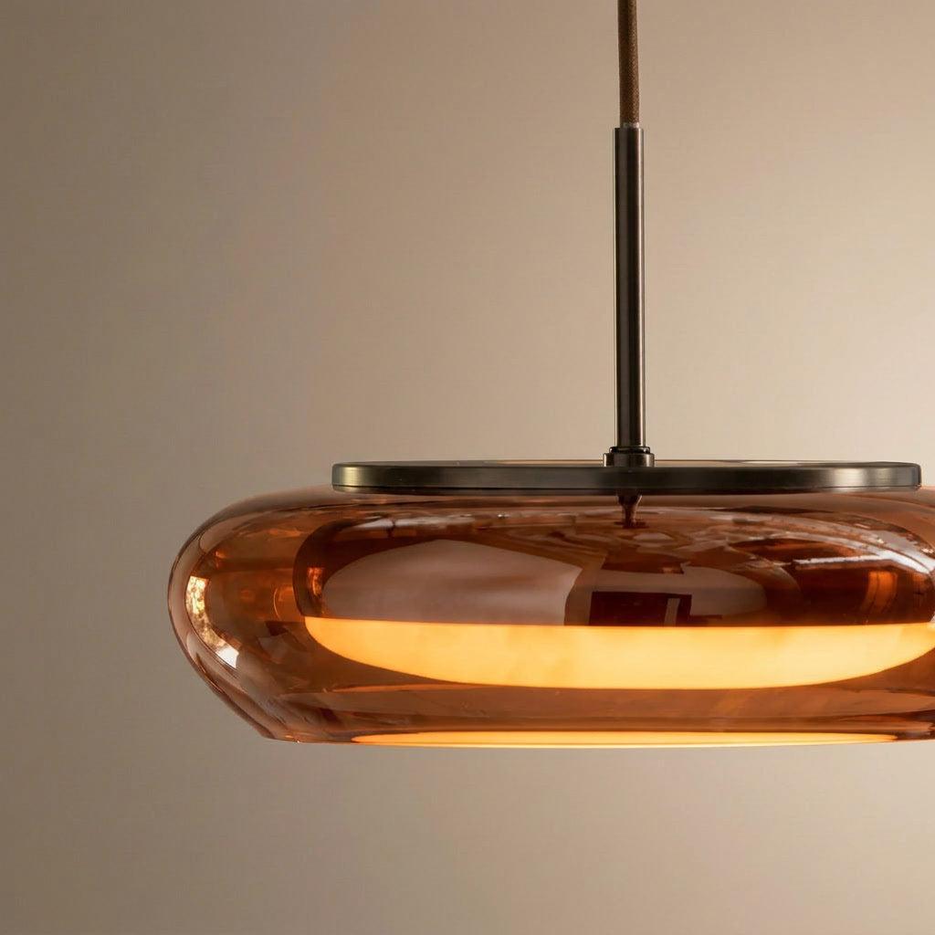 Fjord Amber Glass Pendant Light