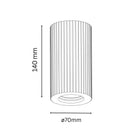 Koora Plaster Surface Mounted Downlight Medium in Matt White