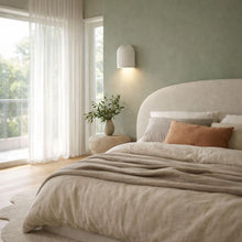 Koora Plaster Indoor Up or Down Wall Light in Matt White at ORE Lighting, Australia