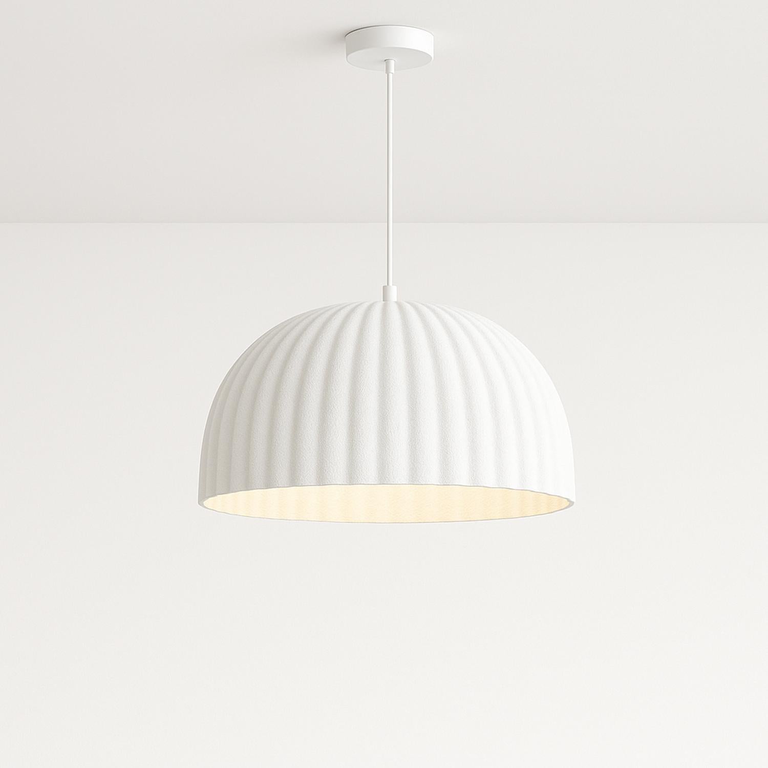 Koora Silk Pendant Light in Matt White