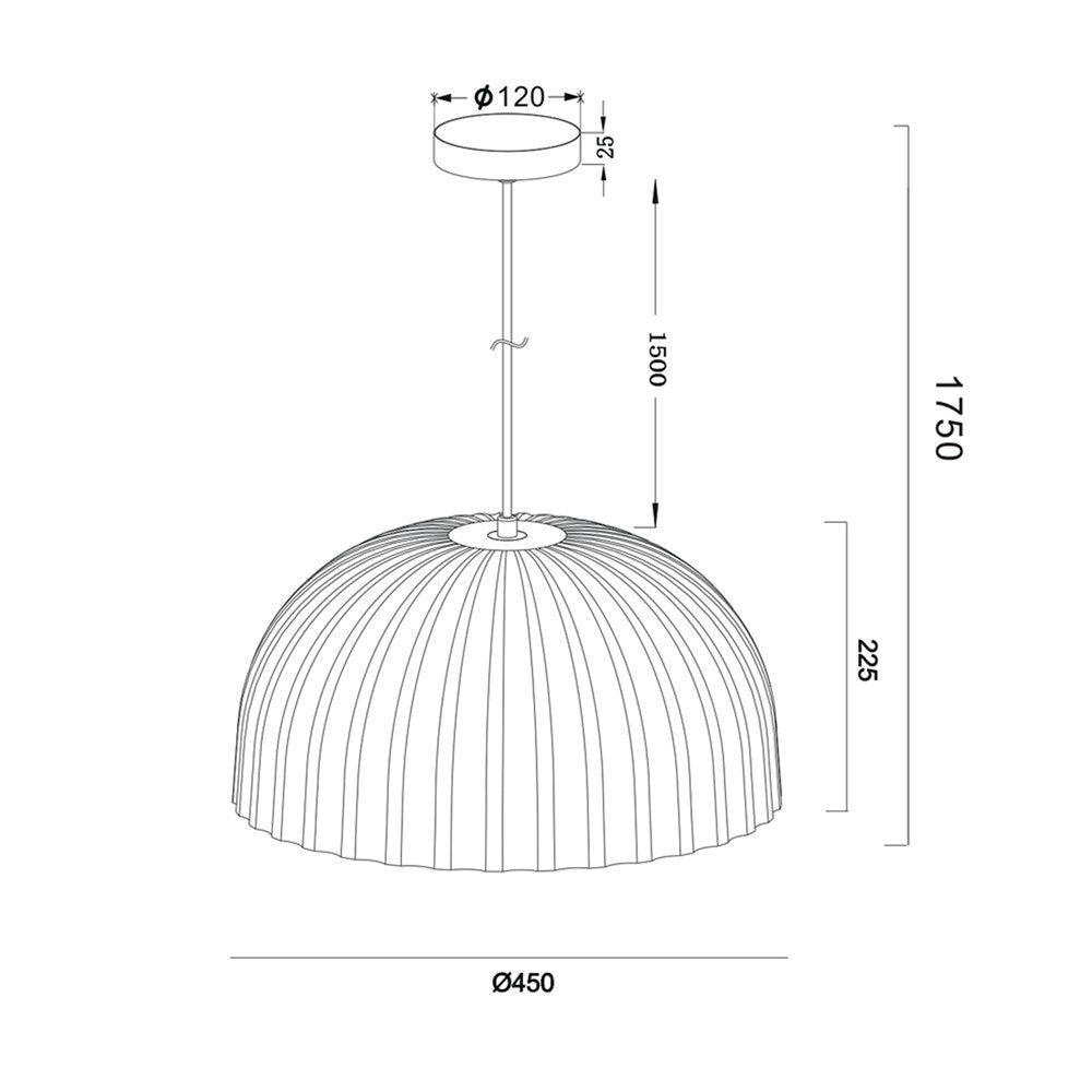 Koora Silk Pendant Light in Matt White