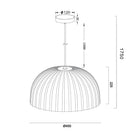 Koora Silk Pendant Light in Matt White