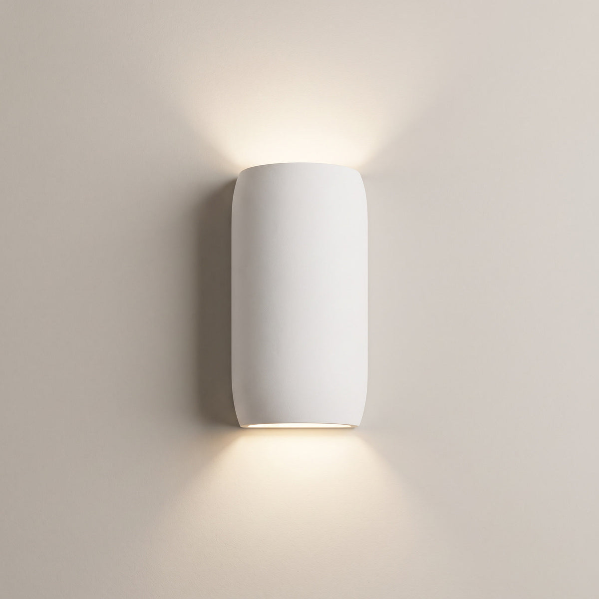 Lago White Plaster Up/Down Wall Light