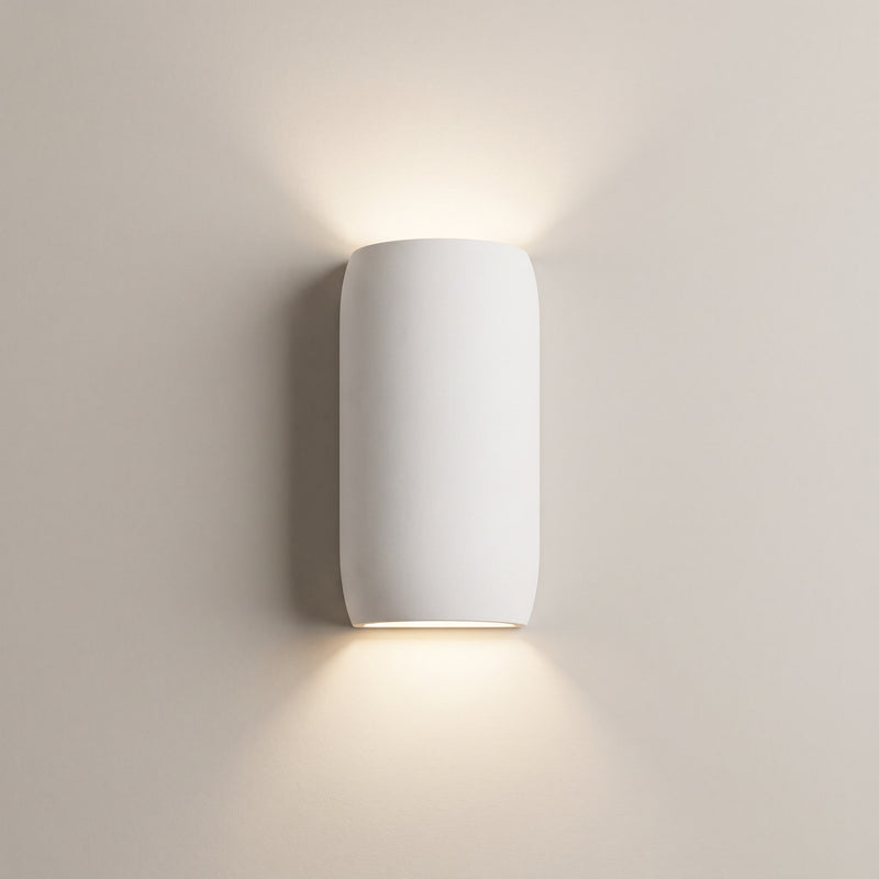 Lago White Plaster Up/Down Wall Light