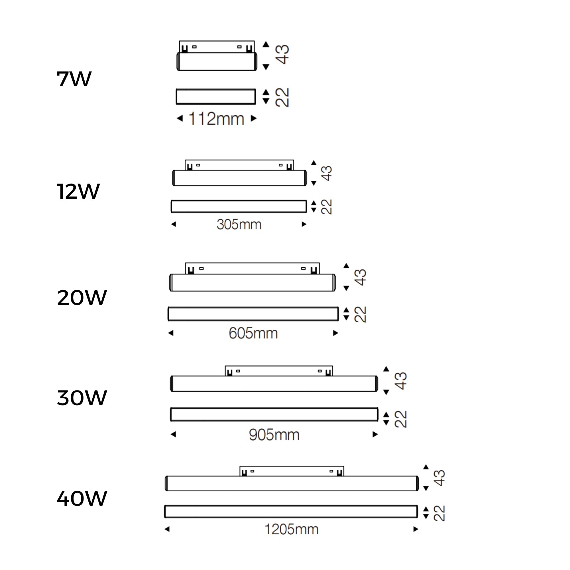 Line Magnetic Track Diffused Linear Light