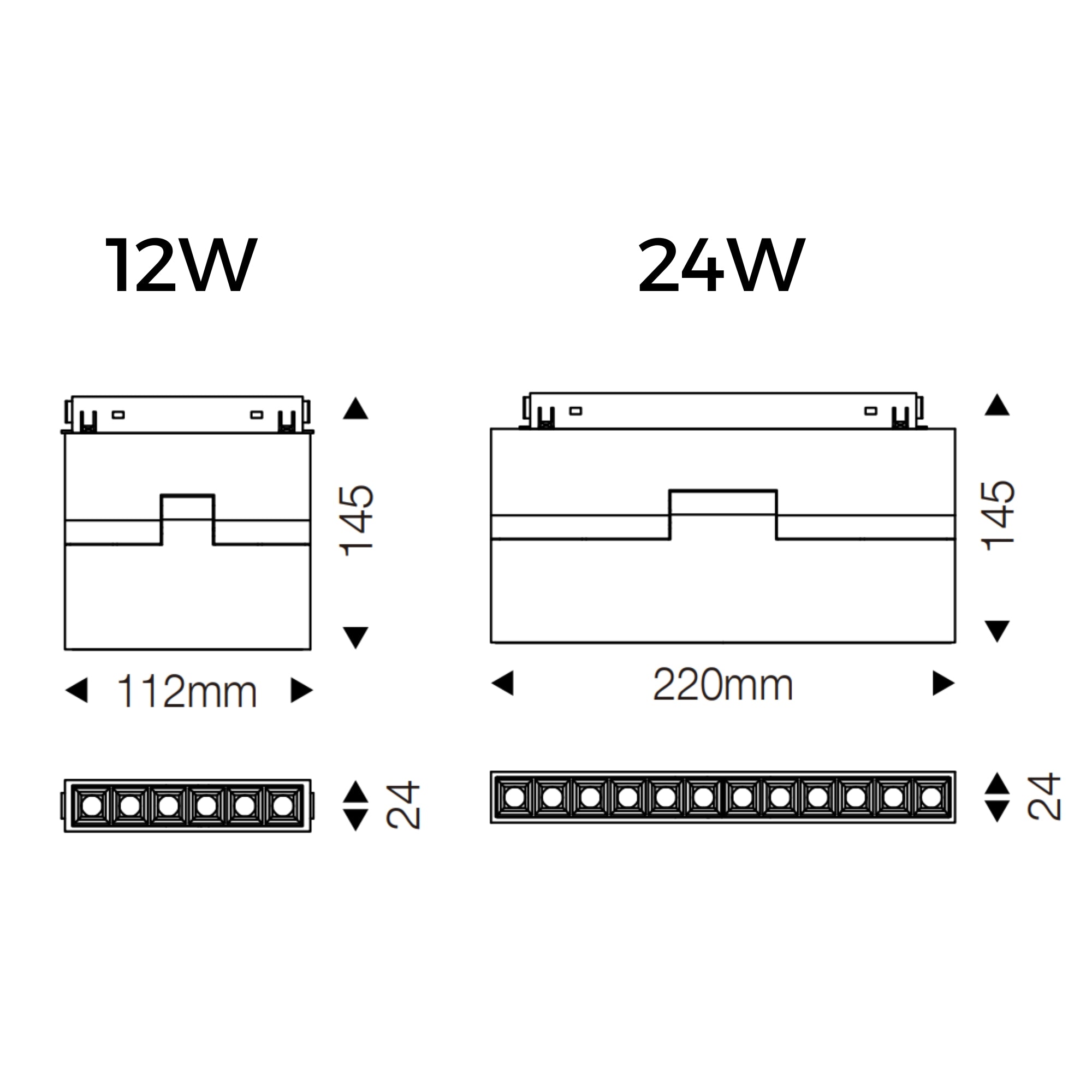 Line Magnetic Track Optical Linear Adjustable Light