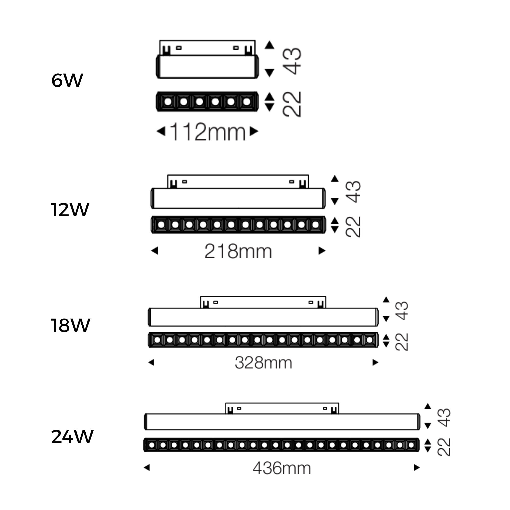 Line Magnetic Track Optical Linear Light