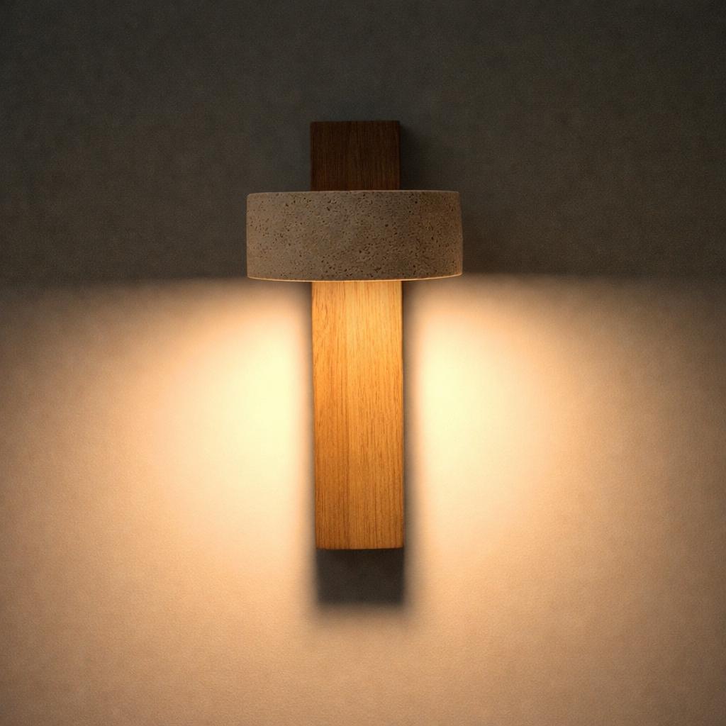 Loom Stone Adjustable Wall Light in Natural or Black