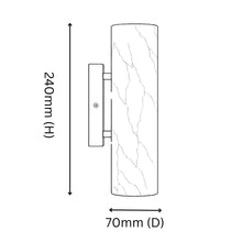 Lova Calacatta Marble Wall Sconce