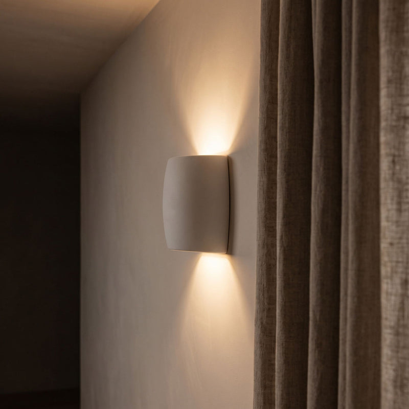Lucca White Plaster Up/Down Wall Light