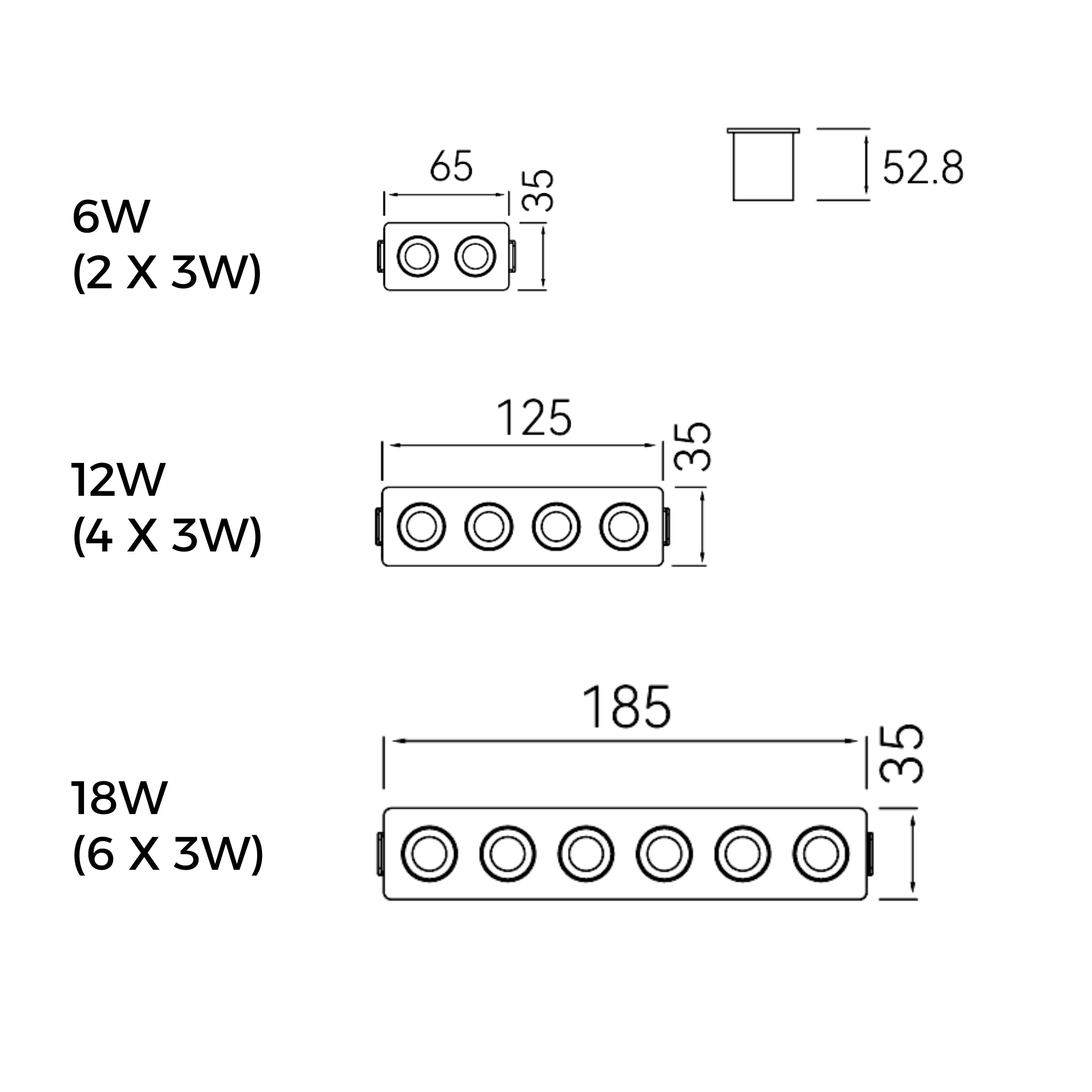 Lume Fixed Linear Recessed Downlight