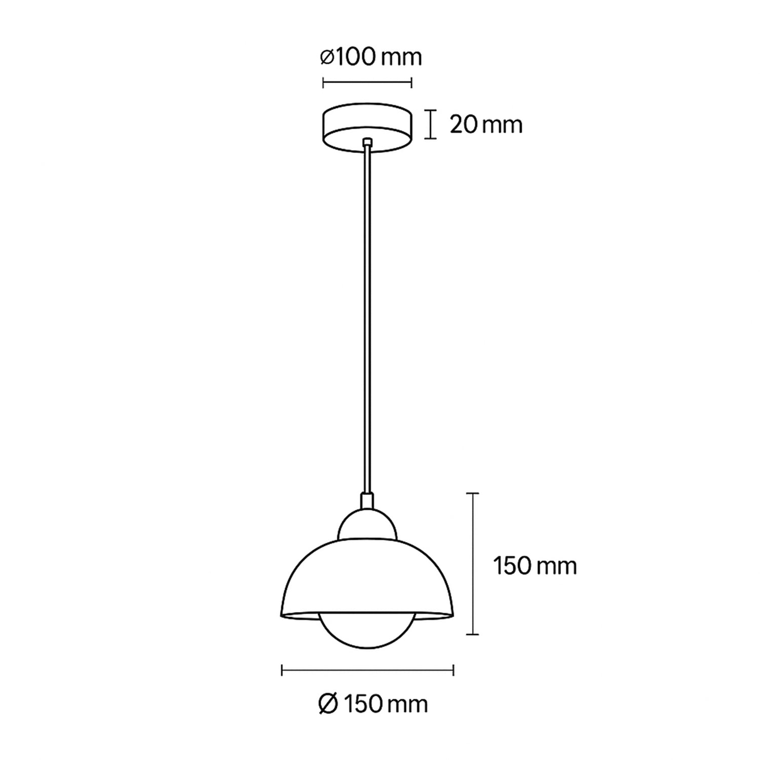 Lyra Natural Stone & Wood Pendant Light