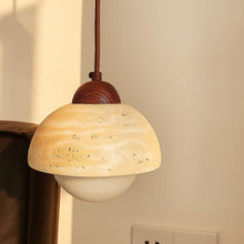 Lyra Natural Stone & Wood Pendant Light