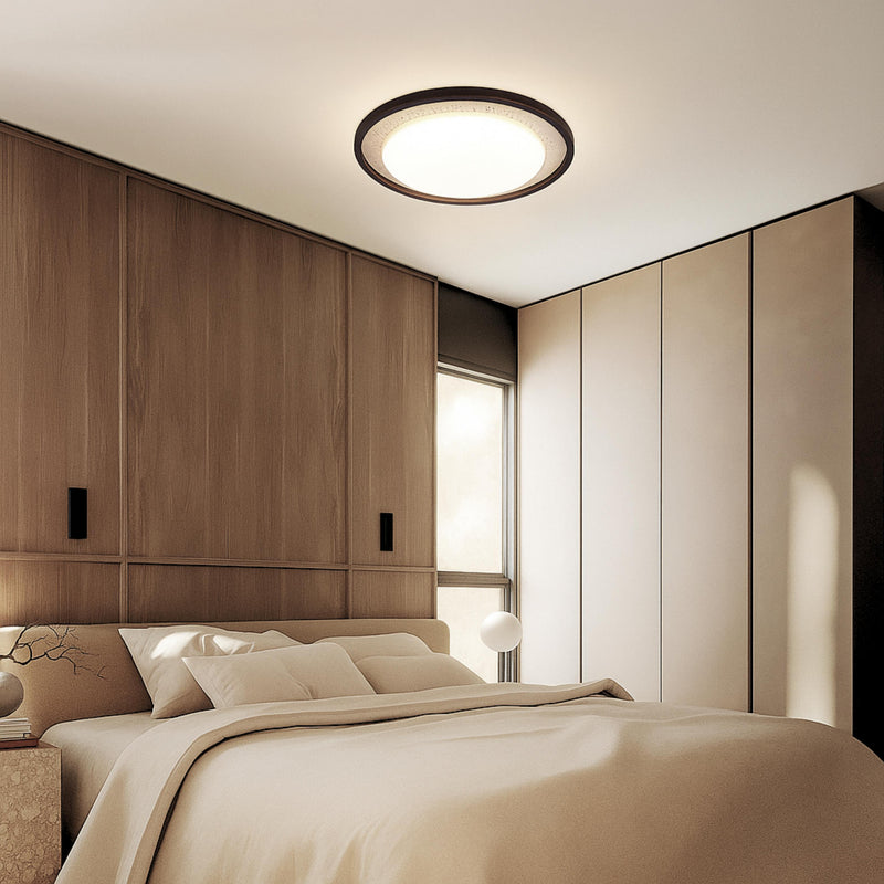 Lyra Natural Stone Wood Oyster Light at ORE Lighting, Australia