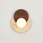 Lyra Natural Stone & Wood Wall Sconce