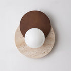 Lyra Natural Stone & Wood Wall Sconce