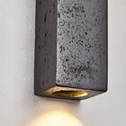 Moss Travertine Up/Down Wall Light in Natural or Black Stone