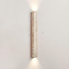 Moss Travertine Up/Down Wall Light in Natural or Black Stone