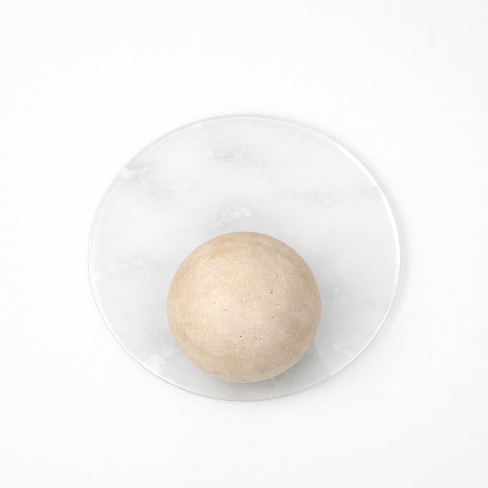 Maru Travertine Stone Wall Sconce