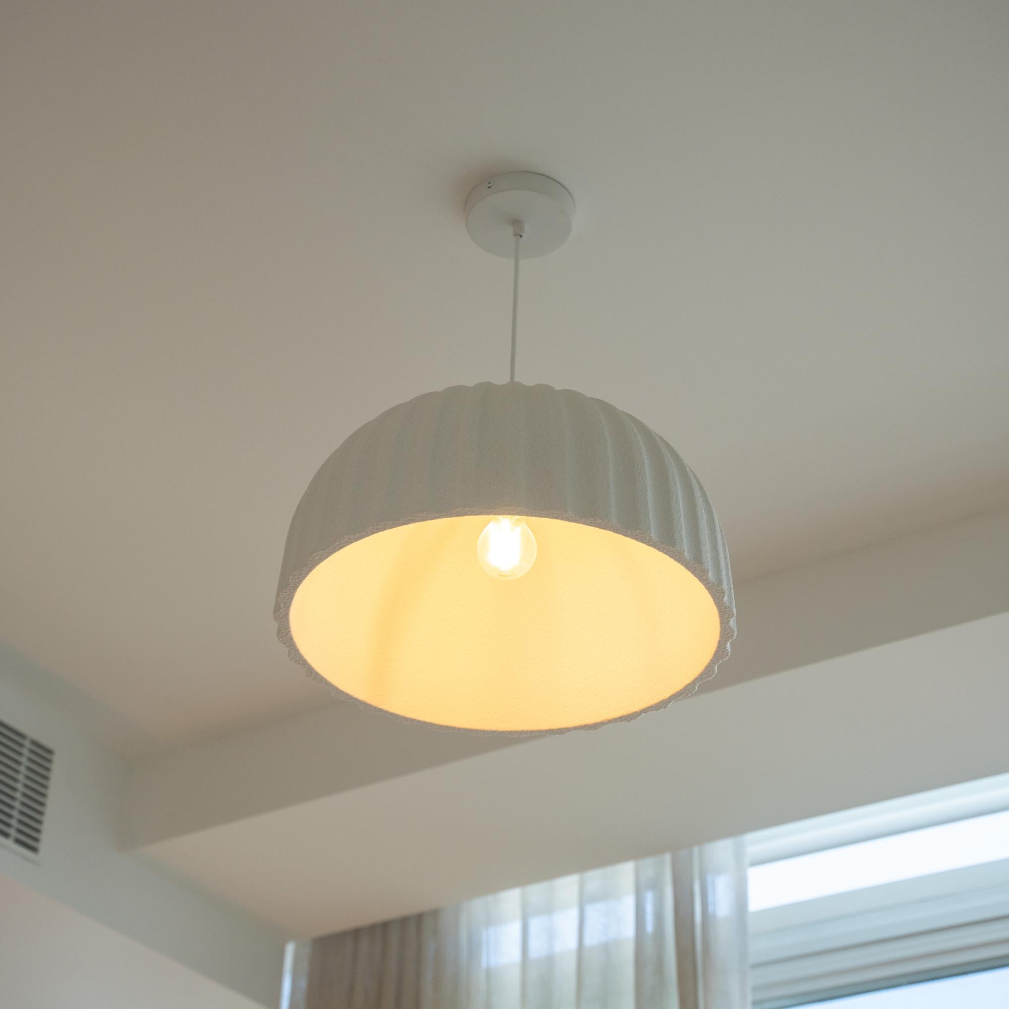 Koora Silk Pendant Light in Matt White
