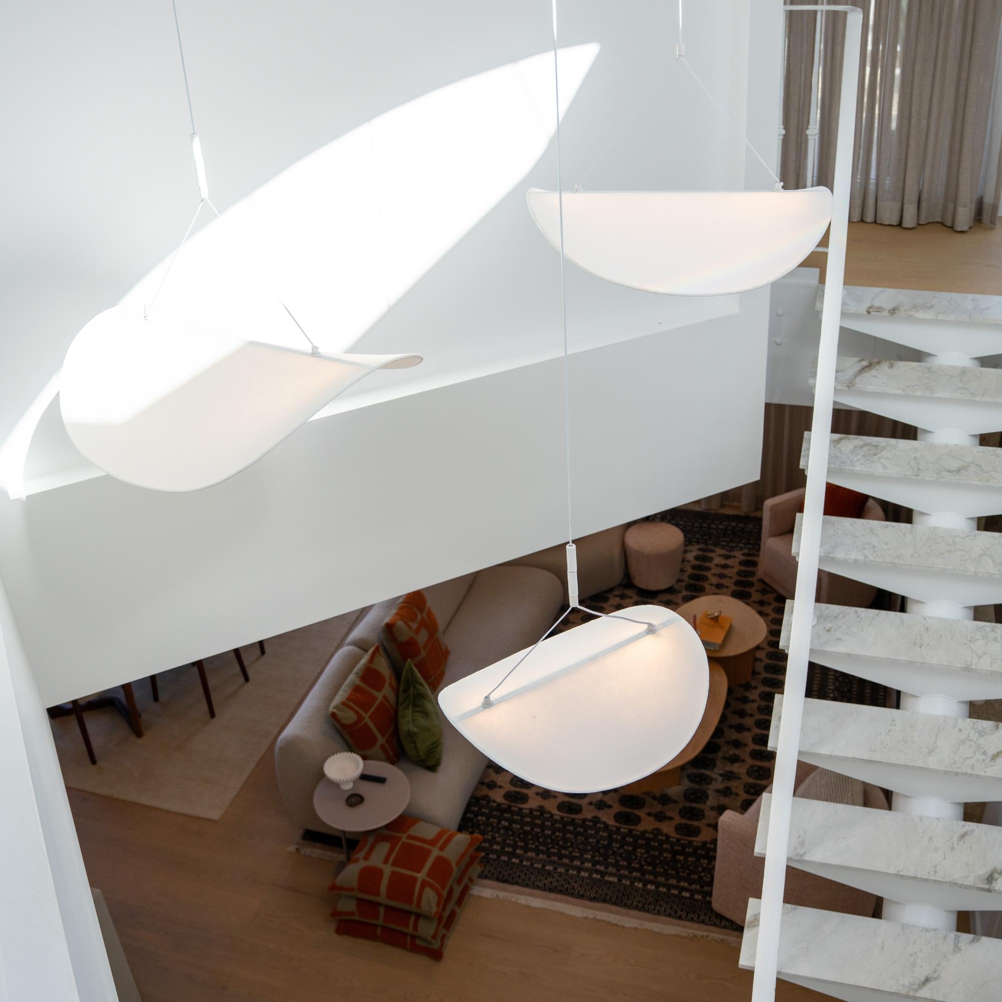 Arca Silk LED Pendant Light Small, Medium, Large in White