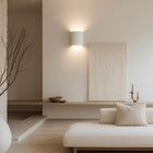 Molten Plaster Indoor Up/Down Wall Light in Matt White