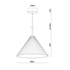 Molten Plaster Pendant Light in Matt White