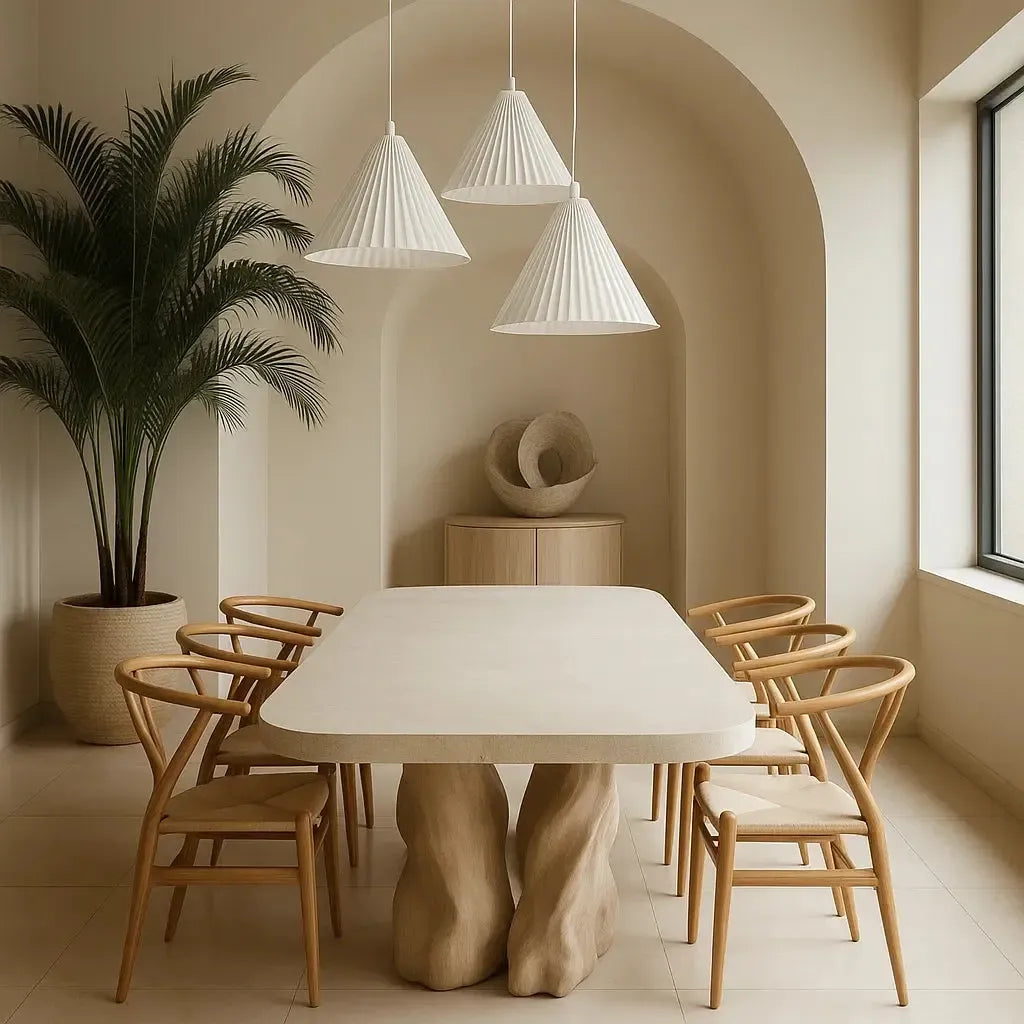 Molten Plaster Pendant Light in Matt White at ORE Lighting, Australia