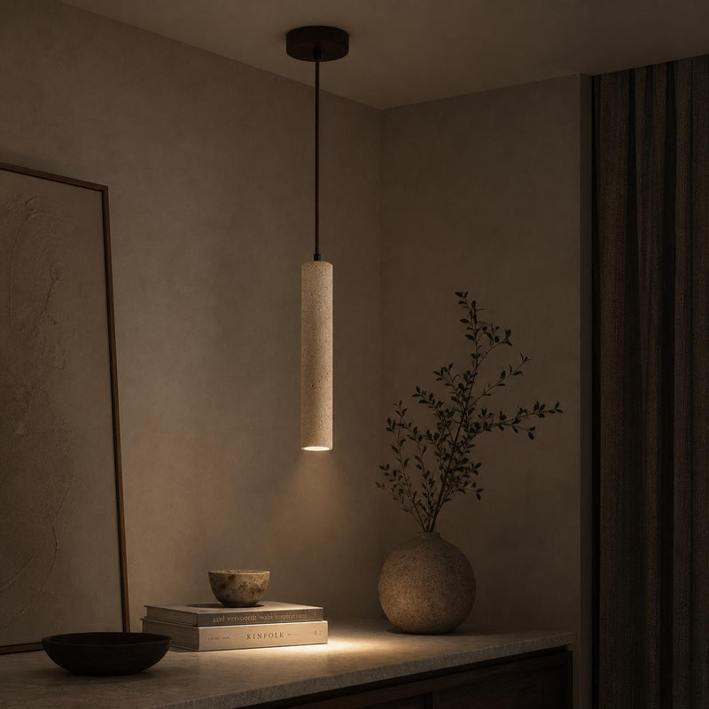 Moss Natural Travertine Pendant Light at ORE Lighting, Australia