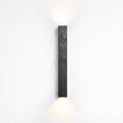 Moss Travertine Up/Down Wall Light in Natural or Black Stone