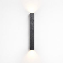 Moss Travertine Up/Down Wall Light in Natural or Black Stone