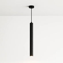Moss Travertine Pendant Light in Black Stone