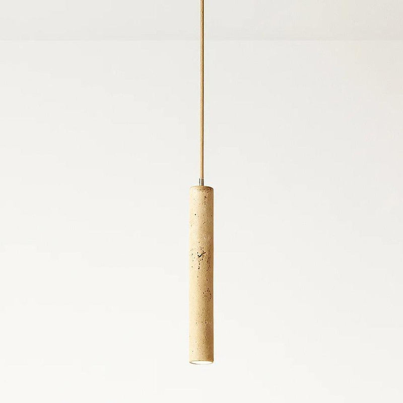 Moss Travertine Pendant Light in Natural Stone