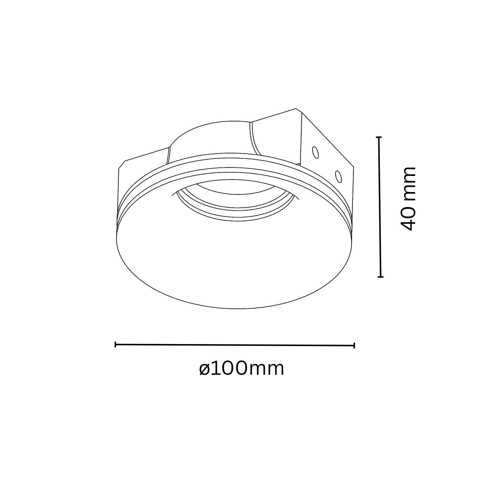 Nura Soop 3D Complete Trimless Plaster Downlight IP20 White