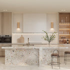 Nest Natural Stone Fixed Down Wall Light Round at ORE Lighting, Australia