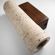 Nest Natural Stone Fixed Down Wall Light Round