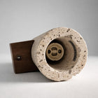 Nest Natural Stone Fixed Down Wall Light Round