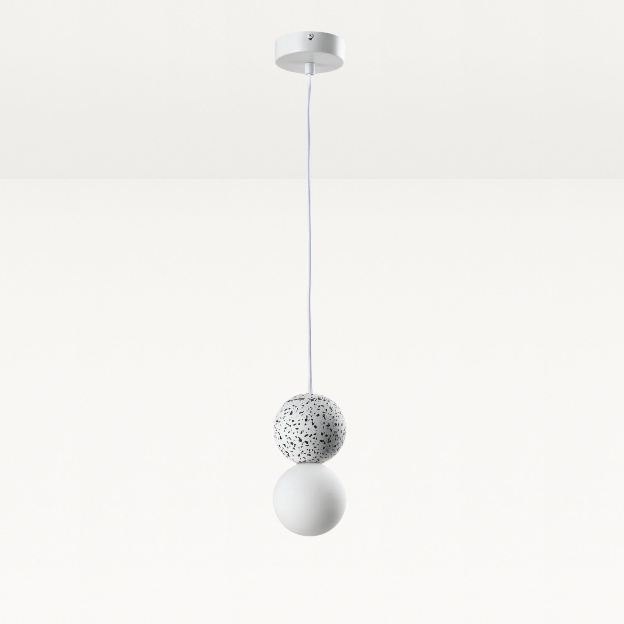 Noir Terrazzo Pendant Light in White