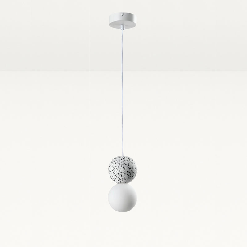 Noir Terrazzo Pendant Light in White
