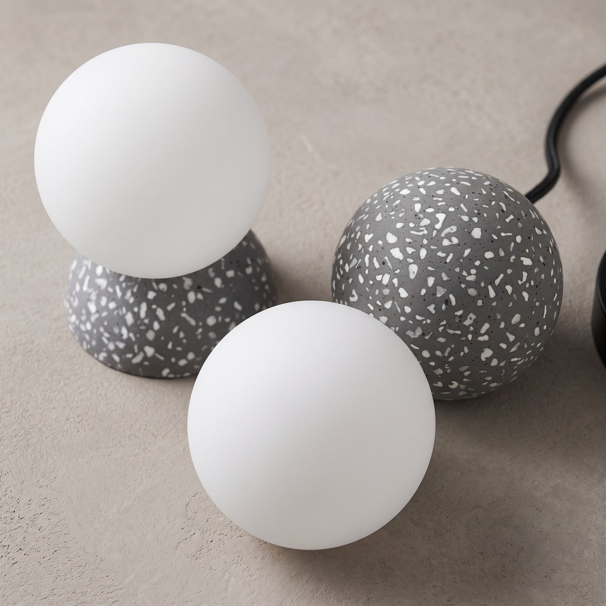 Noir Black Terrazzo Pendant Light