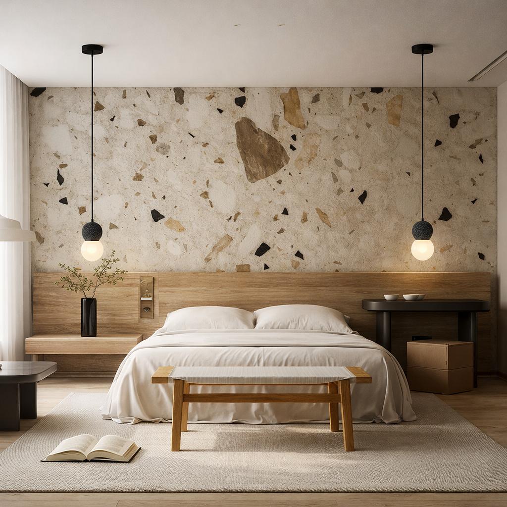 Noir Terrazzo Pendant Light in Black at ORE Lighting, Australia