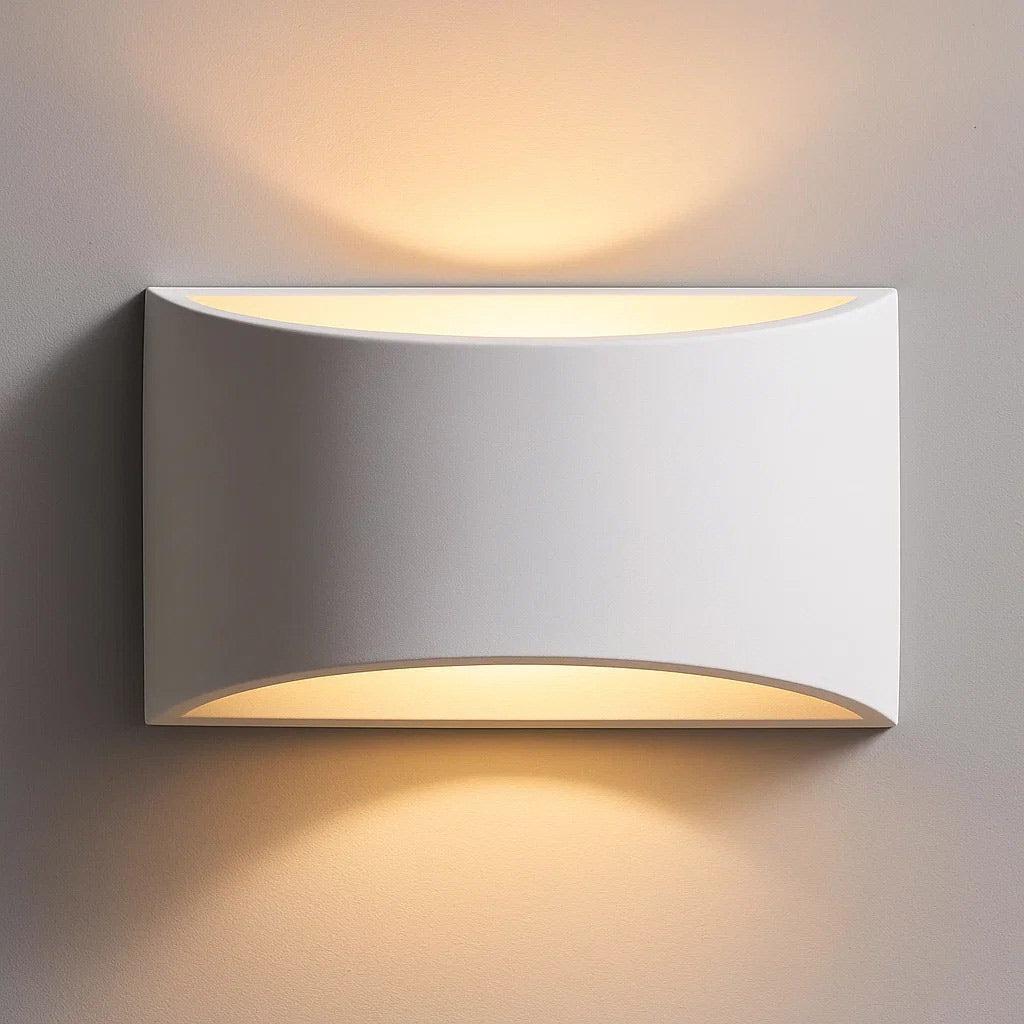 Numa Plaster Up/Down Wall Light in White